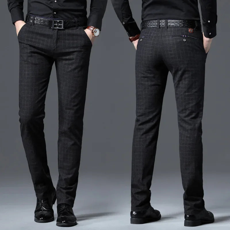Spring Autumn New Fashion Mens Casual Pants High Quality Brand Business Pants Male Clothing Cotton Formal Trousers Men Clothing
