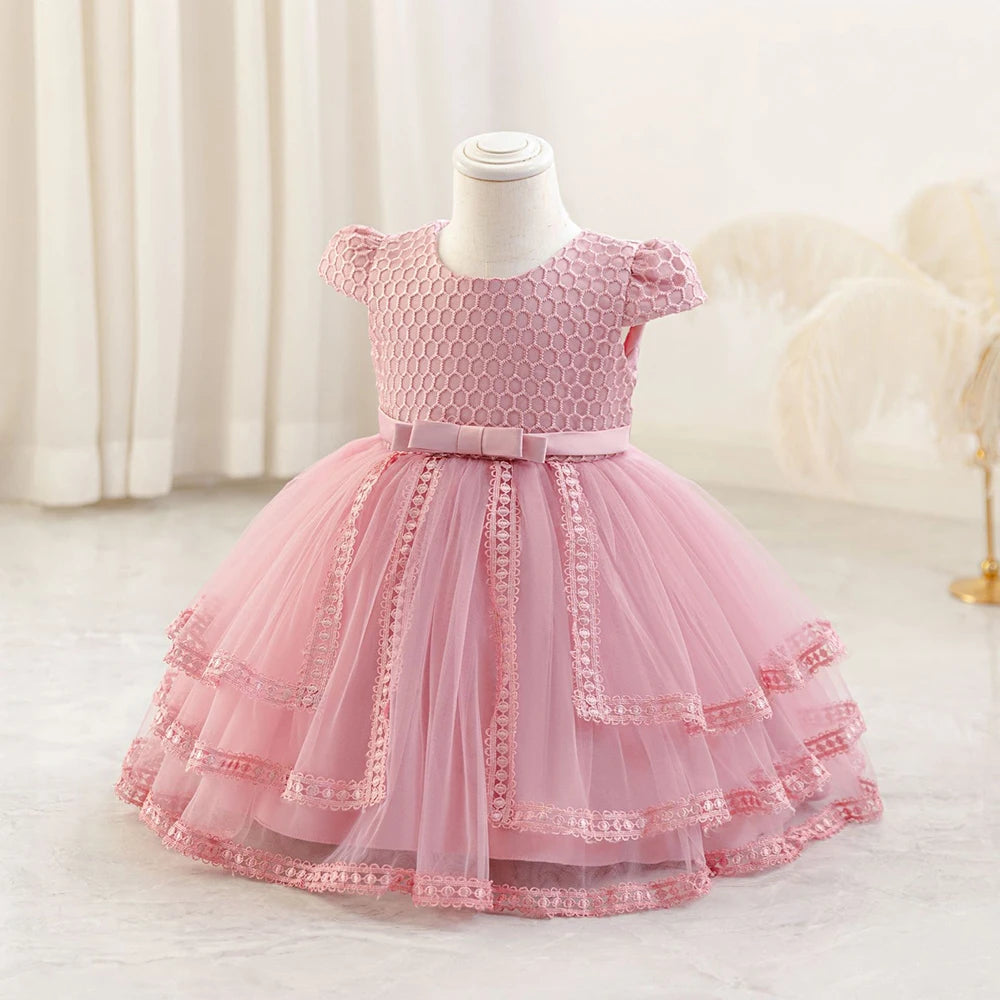 HETISO Toddler Girls Dress Princess Ball Gown for 1st Birthday Party Christmas Holiday Fashion Baby Girl Dress