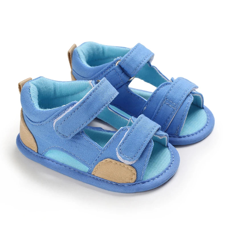 2025 New 0-18M Summer Newborn Baby Girls Boys Sandals Shoes Butterfly Flat With Heel Soft Bottom Anti Slip Shoes
