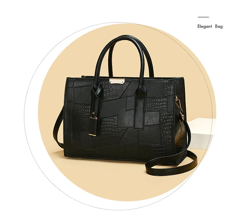 Trendy Lizard Pattern Mother-Daughter Handbag Summer 2025 Vintage Style Women's Tote Shoulder Bag Crossbody Bag Large Size
