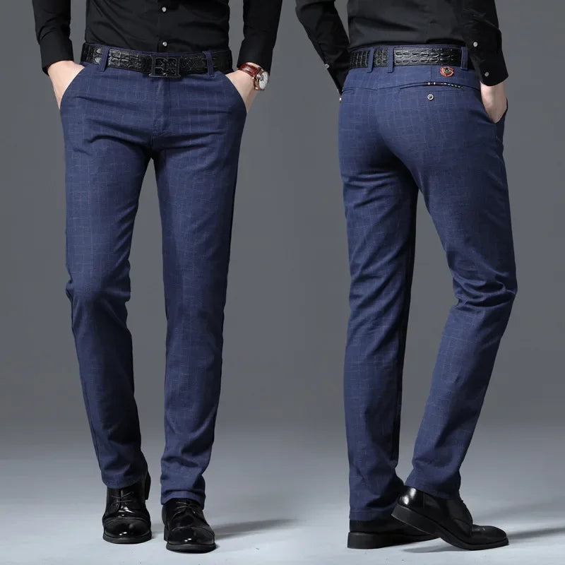 Spring Autumn New Fashion Mens Casual Pants High Quality Brand Business Pants Male Clothing Cotton Formal Trousers Men Clothing