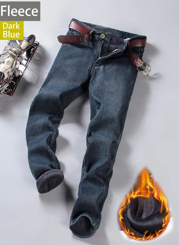 WTHINLEE Men's Straight Jeans - Stretch Denim Business Casual Pants