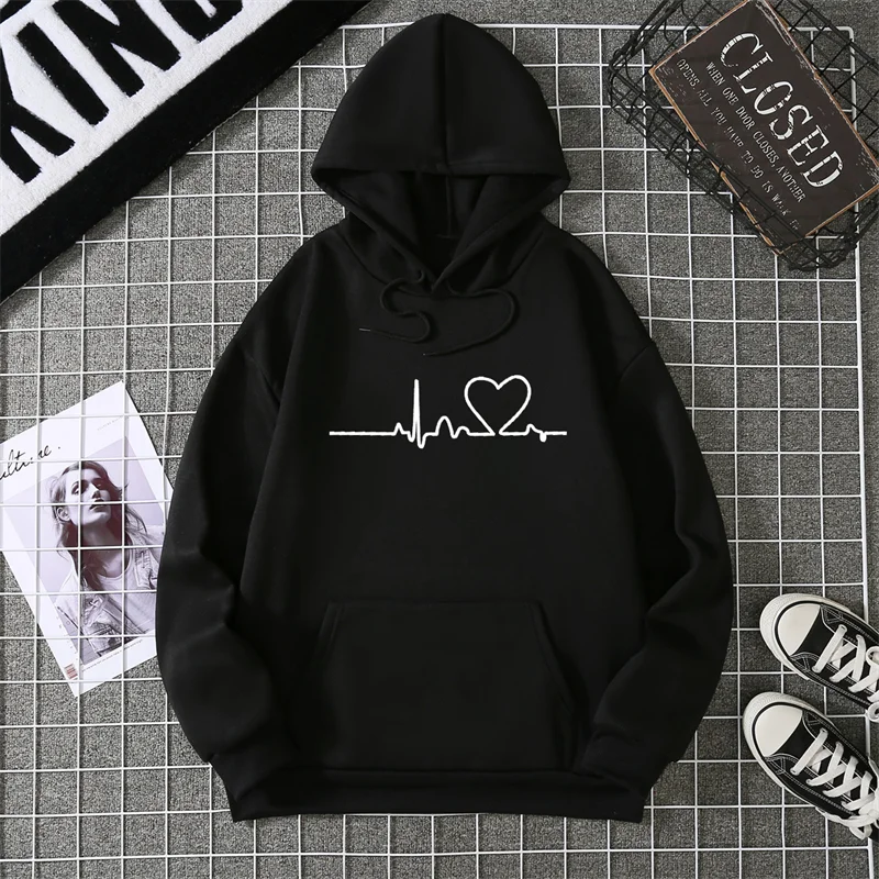 Women's Hoodie Pullover Sweatshirt - Casual Loose Fit Plus-Size