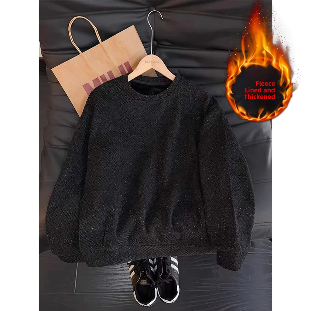 Men's round Ne Fce Lined Thi Long Sve Sweatirt Winter Casual Vintage Sle T-irt Comfortable Loose Fit Cotton P...