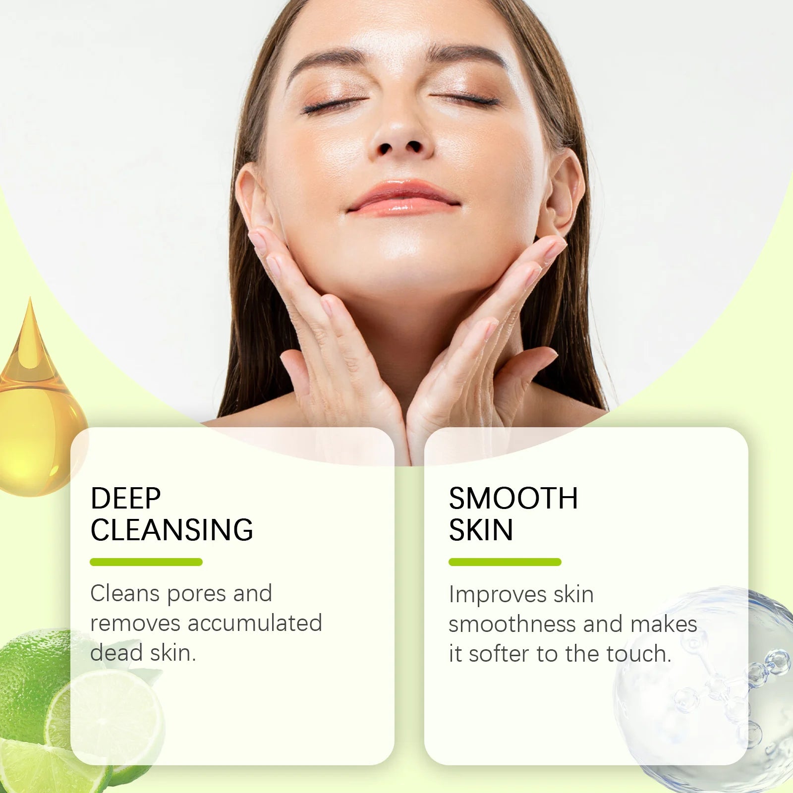 Facial Exfoliating Gel Mild Moisturizing Non-Drying Facial Skincare Treatment Hydrating Pore Refining Smooth Skin Exfoliating