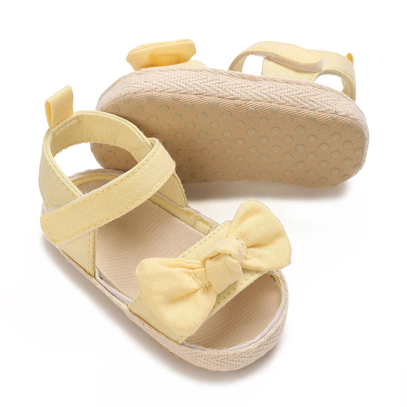 Summer Girls Baby Shoes Fashionable and Cute Casual Sandals Soft Cloth Sole Comfortable and Lightweight Walking Shoes