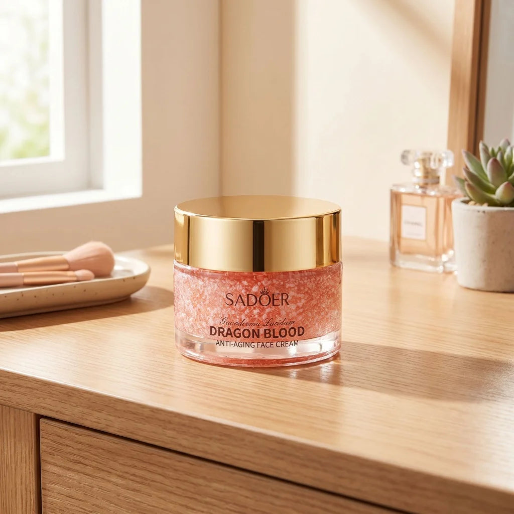 Dragon Blood Face Cream Natural Ganoderma Extract Firming Deep Hydration Fade Fine Lines Radiant Daily Night Facial Care Cream