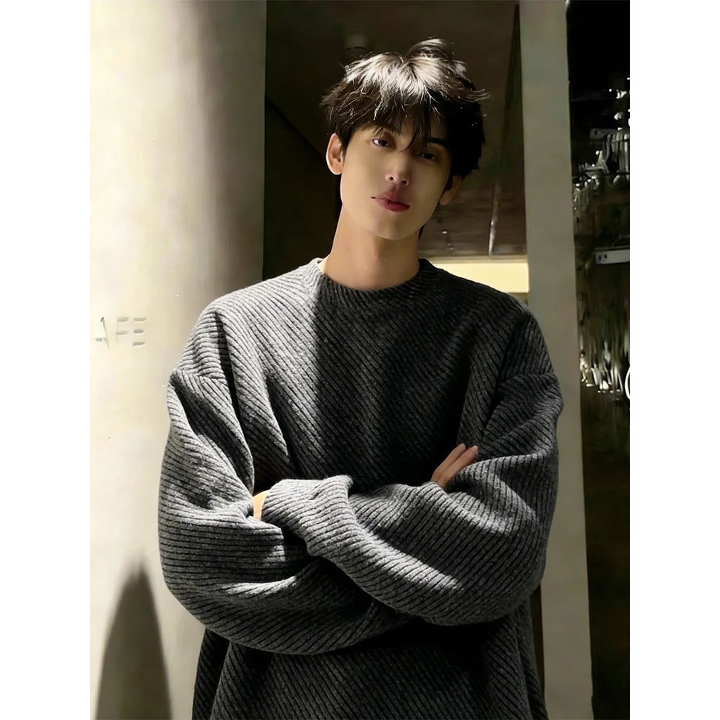 Men's round Ne Fce Lined Thi Long Sve Sweatirt Winter Casual Vintage Sle T-irt Comfortable Loose Fit Cotton P...