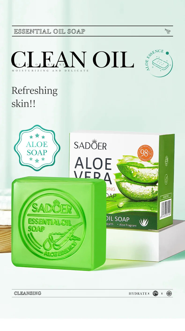 Aloe Vera Facial Soap - Handmade Essential Oil Cleanser 100g