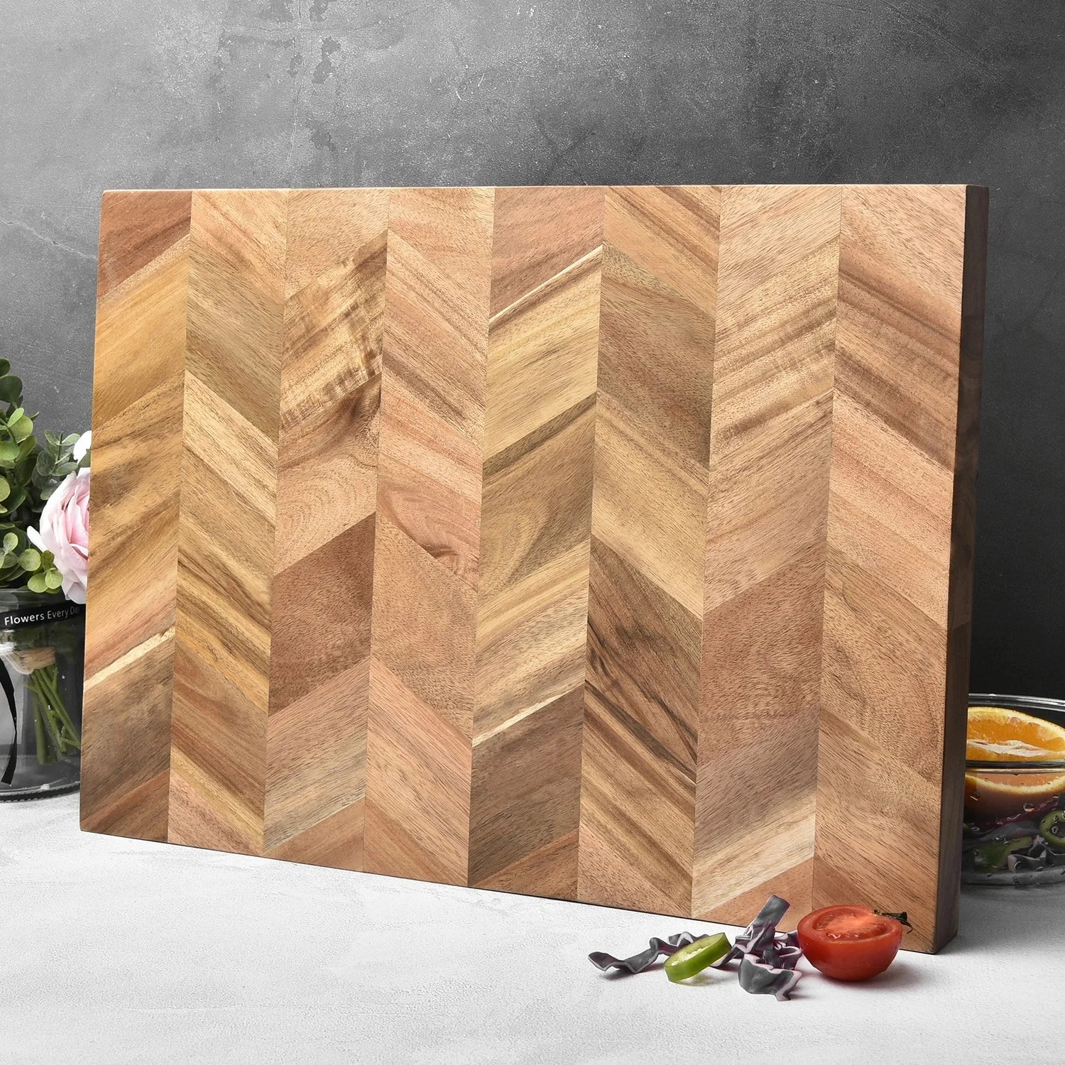 Acacia cutting board,super large cooked food cheese tray, suitable for food,  meat, vegetables and cheese, kitchen accessories