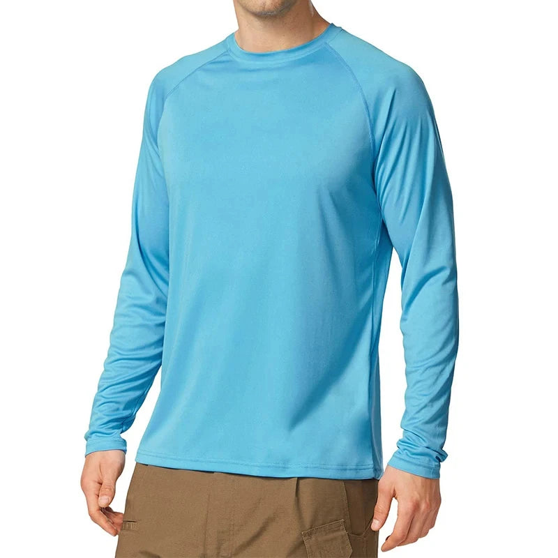 Men's UPF 50+ Long Sleeve T-Shirt - UV Sun Protection Quick Dry