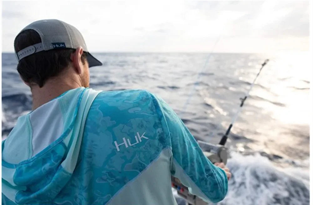 HUK Fishing Shirts Long Sleeve Uv Protection Clothing Mens Outdoor Summer Jersey Upf 50 Clothes Performance Breathable Fishing