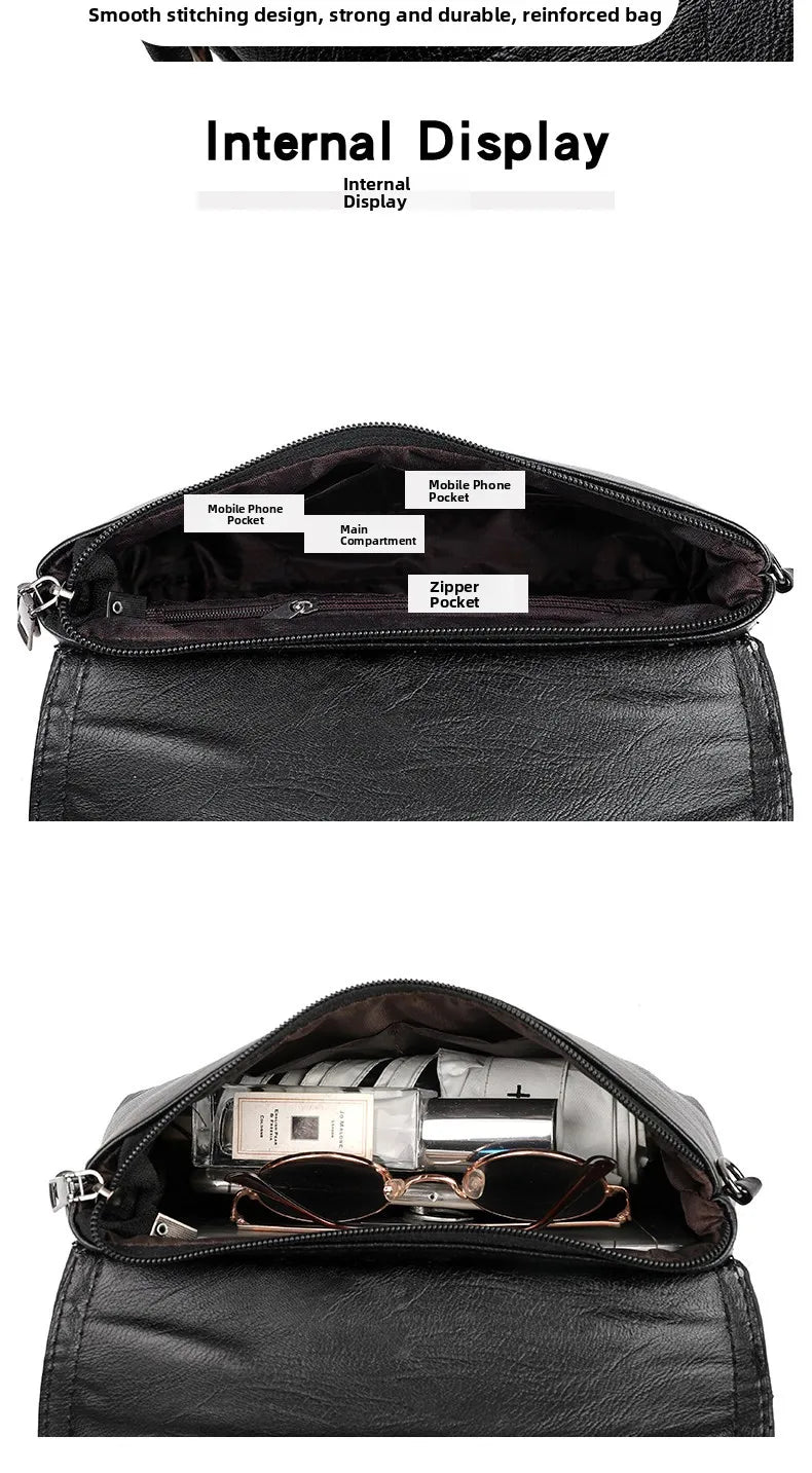 Fashionable High-End Feelings Women's Crossbody Bag Casual Versatile Single Shoulder Bag Large Capacity Mom Bag Shopping Stre...