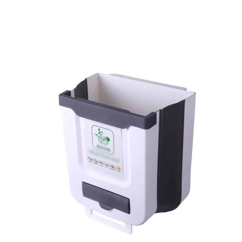 Cubo de basura plegable para cocina, cubo de basura de pared, cubo de basura para puerta de armario de cocina, cubo de basura plegable para vehículos
