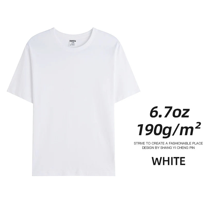 Custom Team Uniform T Shirts Premium 6.7oz 190Gsm Combed Cotton Unisex Tees For Teams