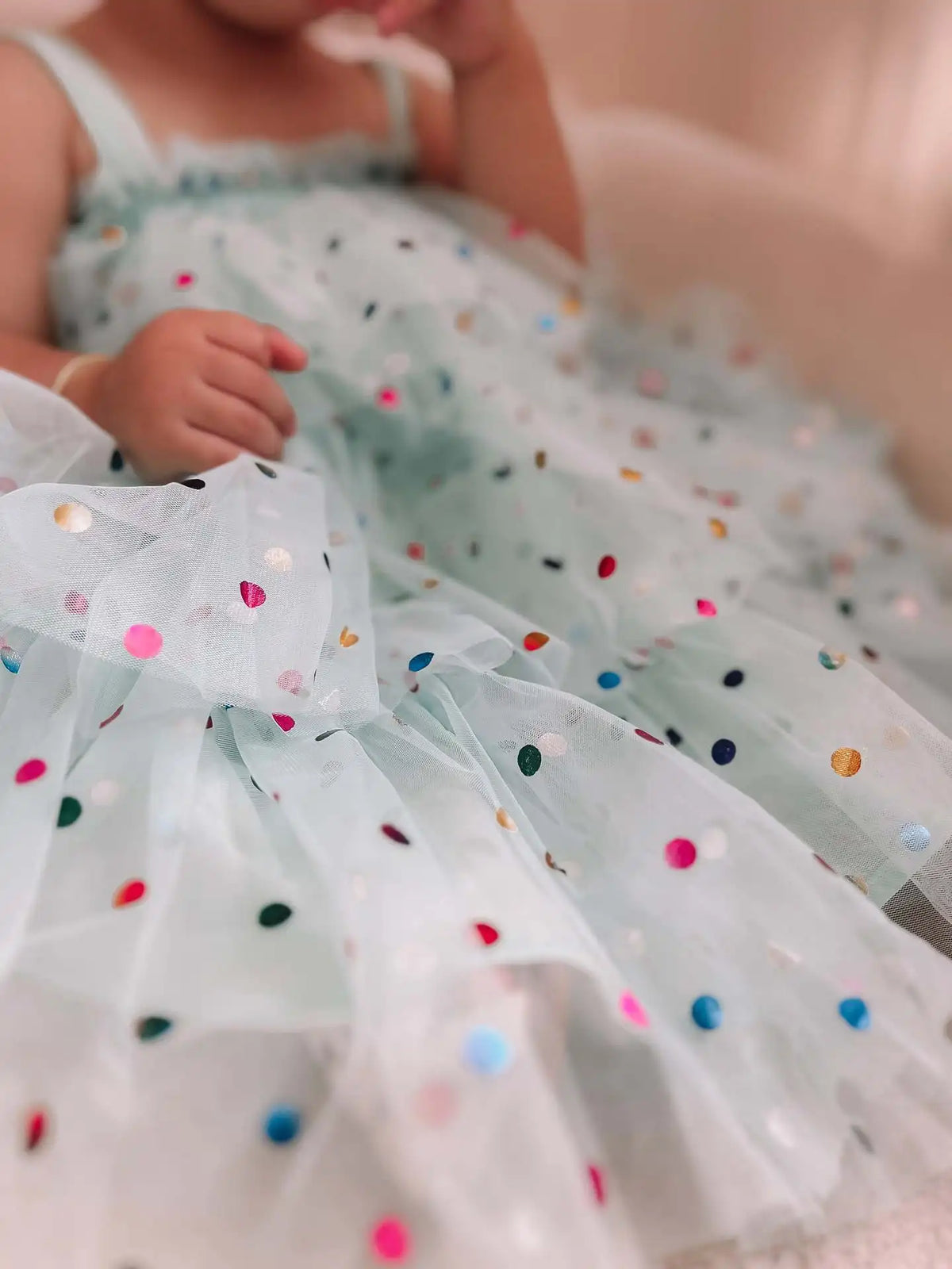 Baby Girl Princess Layered Tutu Dress Infant Toddler Child Sleeveless Suspender Dot Tulle Dresses for Casual Summer Baby Clothes