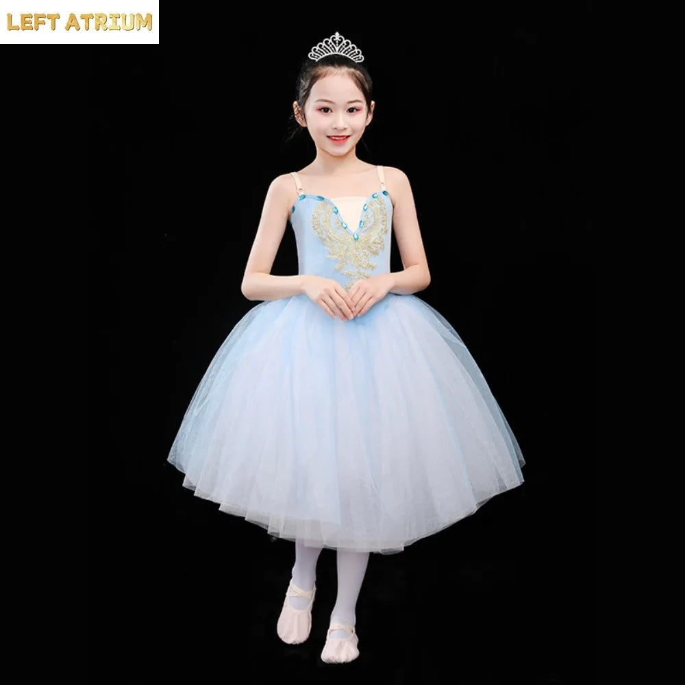 Stage Costumes Performance Kids Clothes Princess Summer Children Clothing Party Leotards for Girls Dress Ballet Tutu Dance Wear