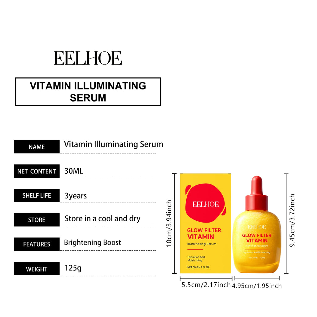 Bakuchiol Plumping&Vitamin C Illuminating Serum – 5000 PPM Retinol Alternative Brightening Firming&Pore Refining Korean Skincare