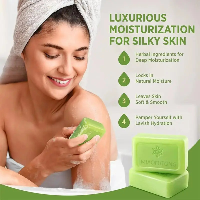 MIAOFUTONG Gentle For Sensitive Skin TEA TREE OILANTIFUNGAL SOAP Plant-Based Care Moisturizing FormulaG Lmproving Acne