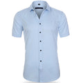 Men's Long Sleeved Slim Fit Elastic Shirt and Non Ironing Black Shirt Men's Solid Color Versatile Business Inch Men's Clothing