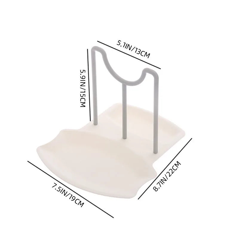 Organizador de cocina, soporte para tapas de ollas, estante para secar sartenes, soporte de encimera sin perforaciones para cucharas, accesorios para el hogar