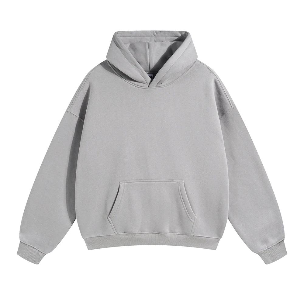 ZODF Men's Unisex Fleece Hoodie - 350gsm Oversized Winter Sweatshirt