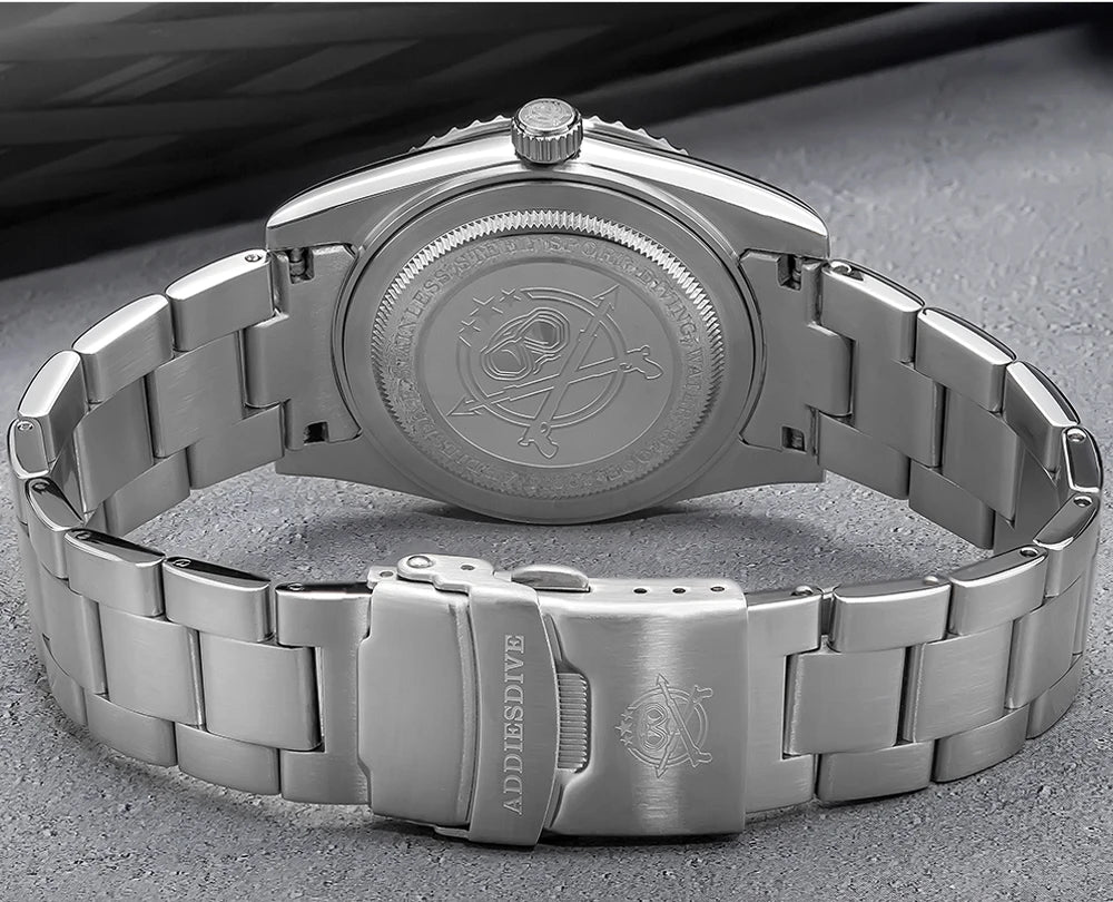 ADDIESDIVE Men's Diving Watch Stainless Steel Ceramic Bezel Quartz Watch Men's BGW9 Luminous 200m Waterproof  Men's Watch