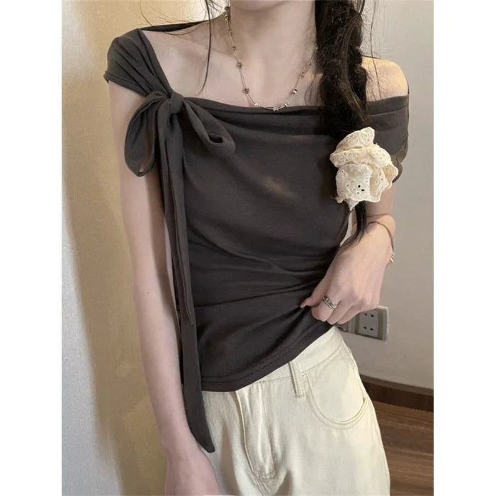 Spice Girl Theme T-Shirt - Linen Knit A-Line Sleeve Cleanfit Style