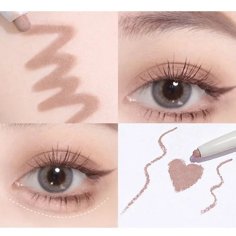 Liquid Eyeliner Lying Silkworm Pen Matte Shadow Crease Brightening Quick-dry Tea Brown Pen Glitter Cute Eye Bags Aegyo-sal