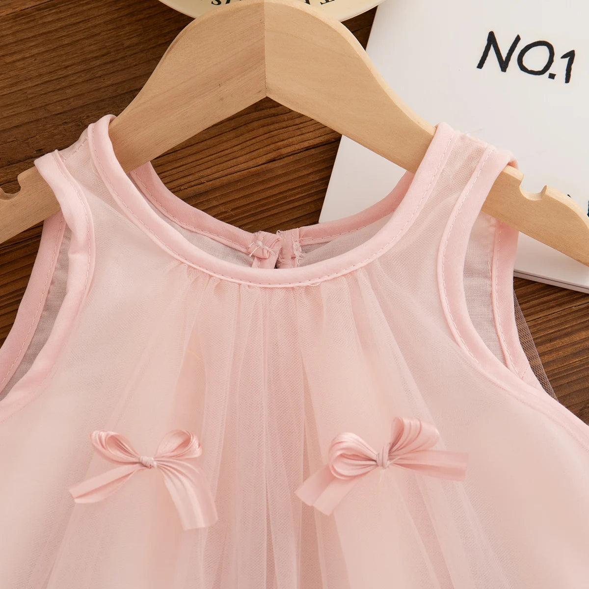 Princess Style Bow Chiffon Baby Girl Dress, Summer New Children'S Sleeveless Clothes For Birthday Parties (9 Months -4 Years)