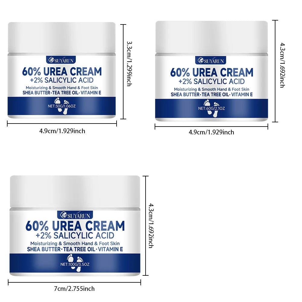 SUYARUN 60% Urea Cream for Cracked Heels and Dry Skin