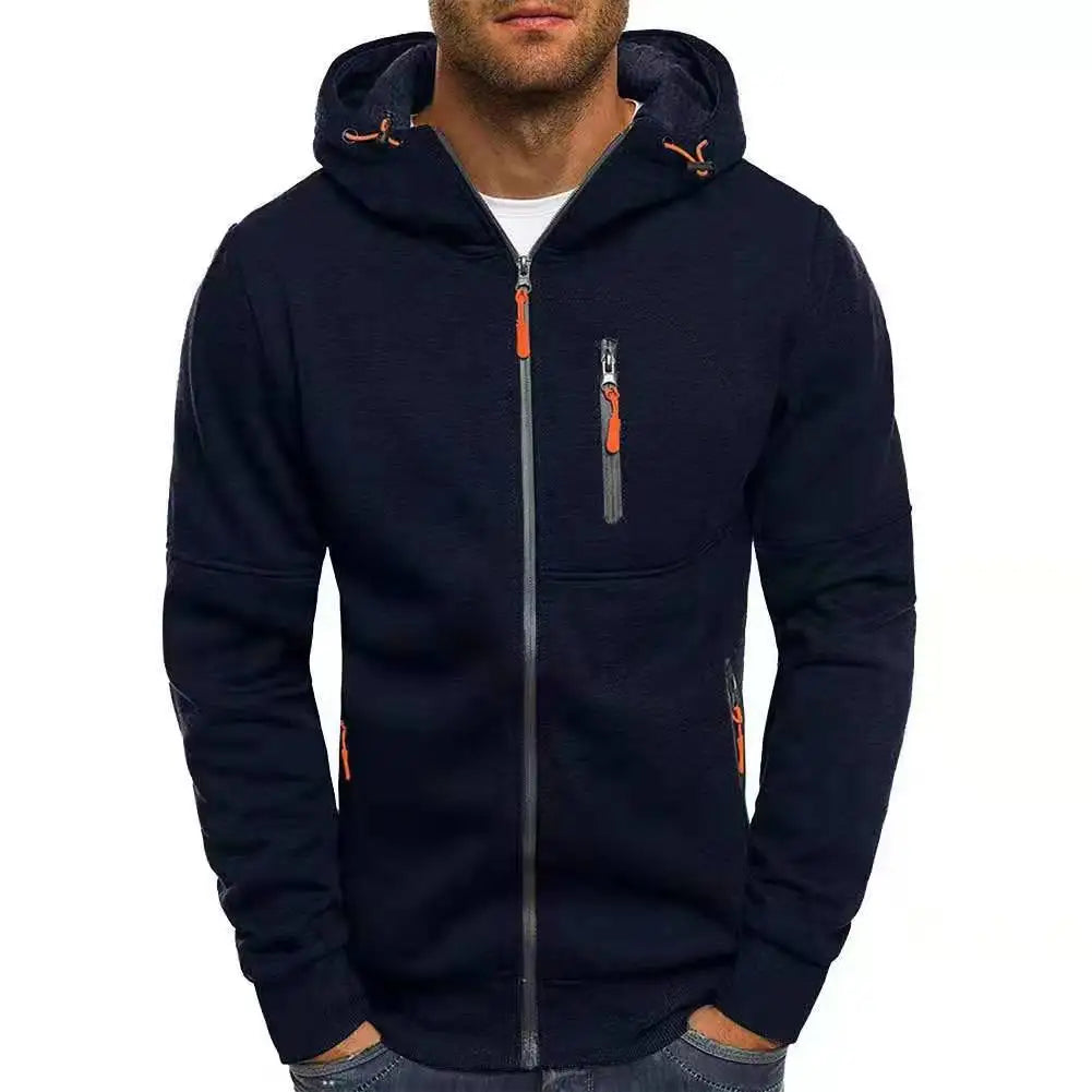 MRMT Men's Jacquard Fleece Hoodie - Zippered Casual Pullover