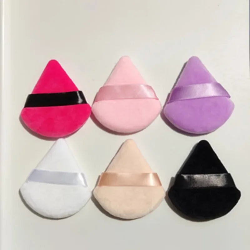 Velvet Cosmetic Powder Pufff Makeup Sponge Puff Dry Use Triangle Makeup Puff Women'S Soft Smooth Beauty Washable Face Makeup Tools
