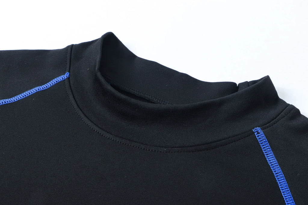 Men's Long Sleeve Compression Shirt Gym Fitness Athletic Undershirt Elastic Sport Running Tops