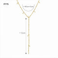 Multi Models Long Tassel Necklaces In Stainless Steel With 18k Gold Plated Waterproof Non Tarnish Chains Necklace For Women