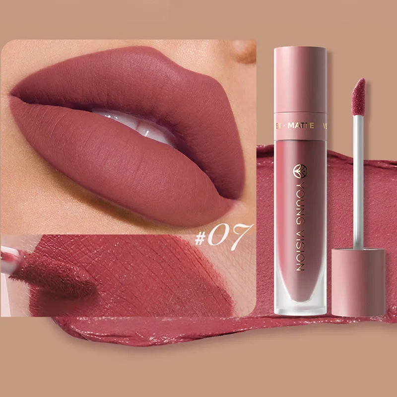 Dunuf 8 Color Matte Velvet Lip Gloss Waterproof Plumping Lipstick For Bold Women