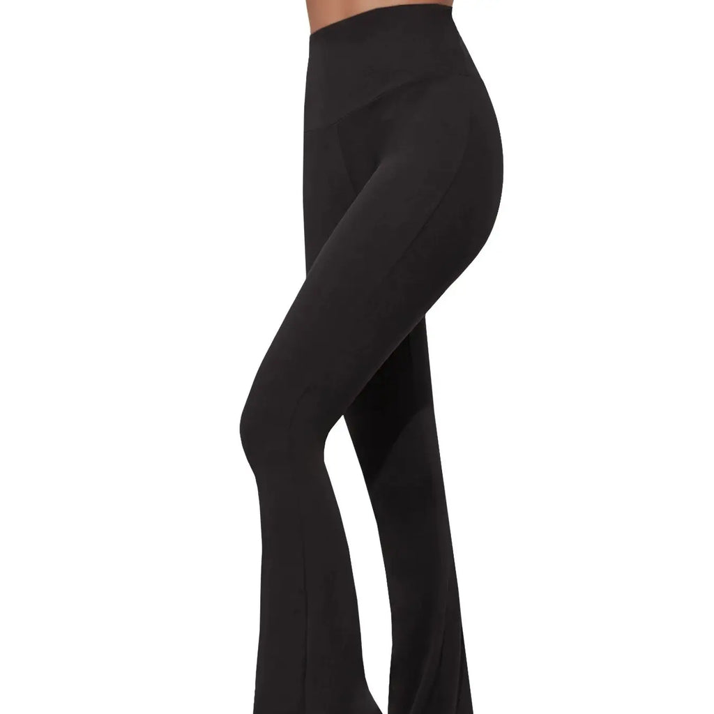Women's Super Soft Flare Pants High Waisted Tummy Control Workout Yoga Push Up Gym Fitness Long Leggings Bell Bottoms