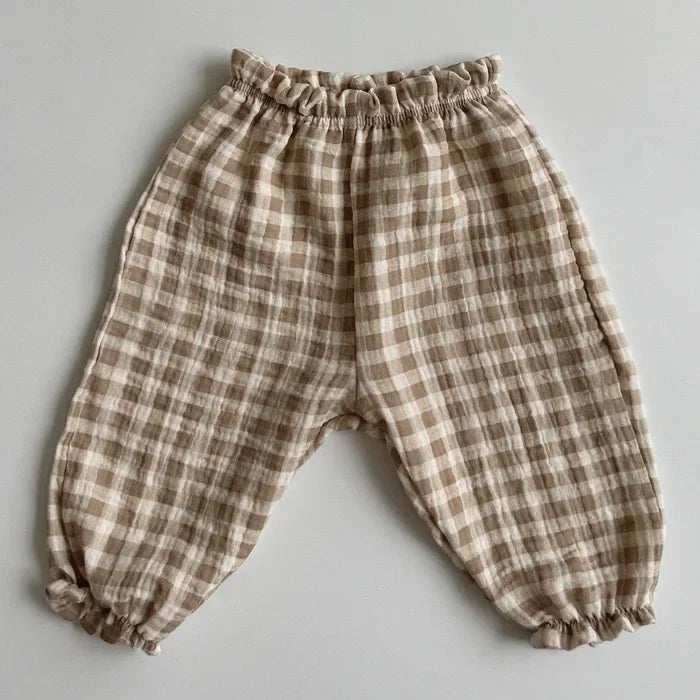 Pantalones de muselina de algodón estampados para bebés de 0 a 3 años, suaves, transpirables y cómodos de Bonkawoo