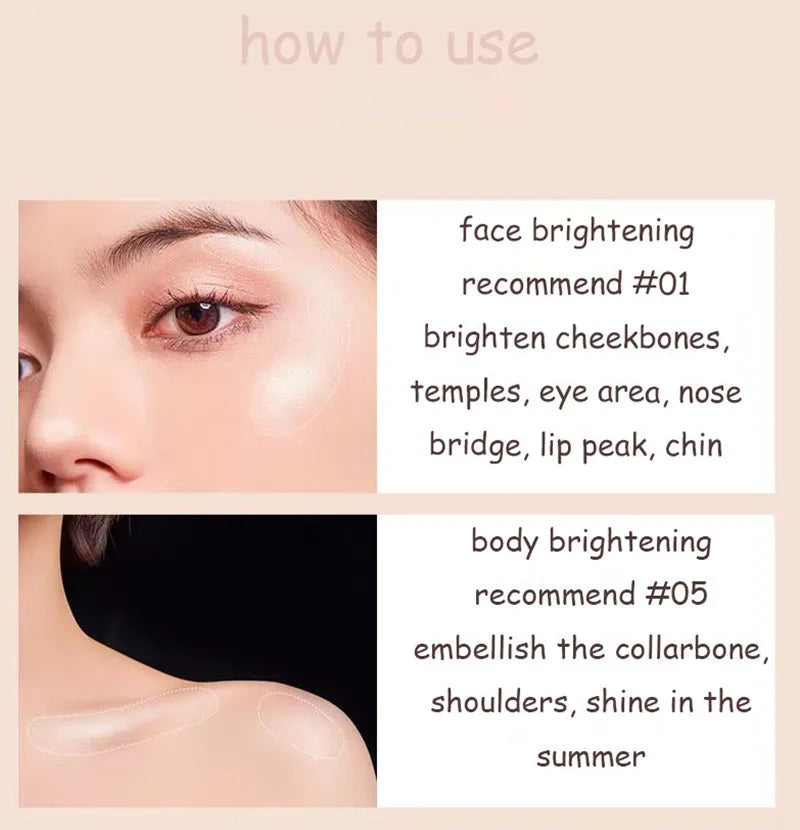 Judydoll Starlight Highlighting Powder Makeup Glow Face Contour Shimmer Water Light Highlight Pallete Illuminator Cosmetics