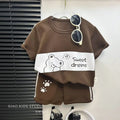 Children's Summer 2-Piece Cotton T-Shirt and Shorts Set - Unisex