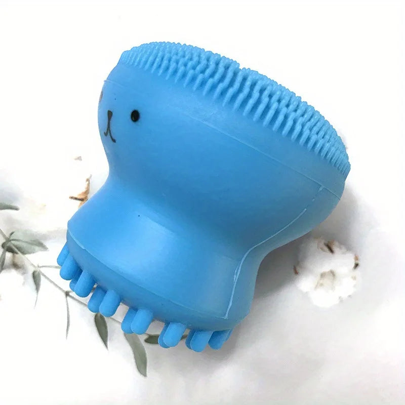 Small Octopus Face Cleaner Facial Cleaning Brush Deep Cleaning Washing Brush Massager Beauty Instrument Clean Pores