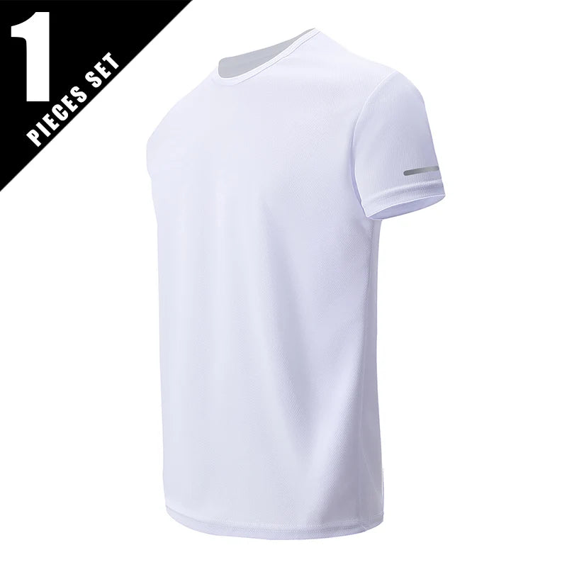 Men's Printed Quick-Dry Sports T-Shirt - Casual Fitness Tee