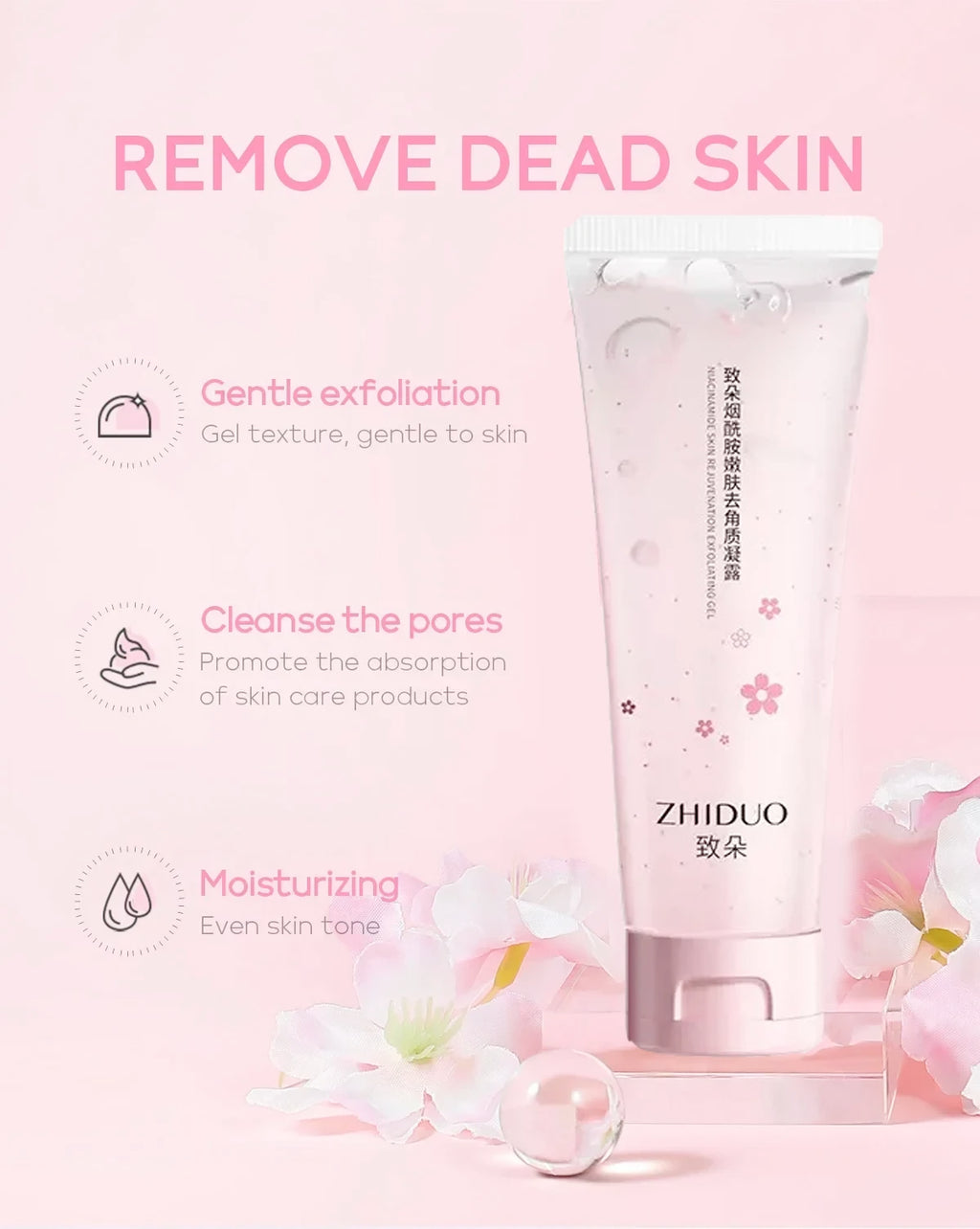 Face Deep Cleaning Exfoliating Gel Skin Care Whitening Moisturizer Repair Facial Scrub Skin Care