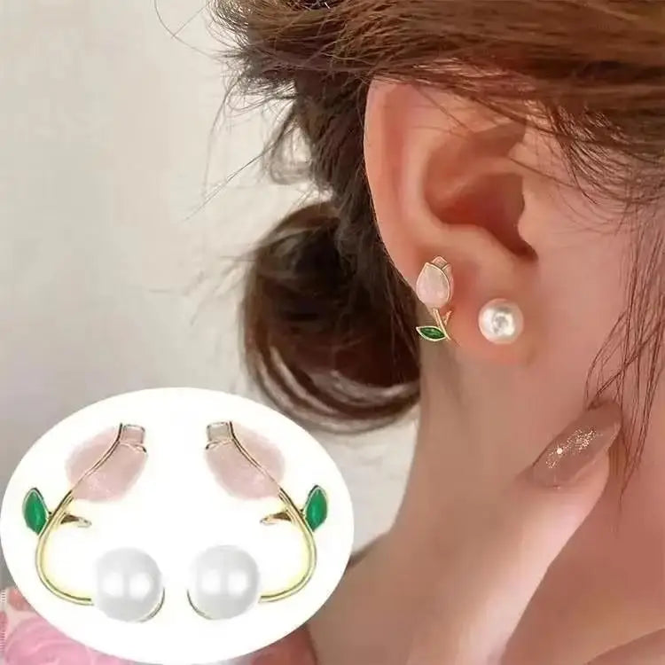 Korean Fashion Zircon Drop Earrings For Women'S Jewelry 2026 Trending New Luxury Women'S'S Geometric Hoop Earrings Pendientes Gifts