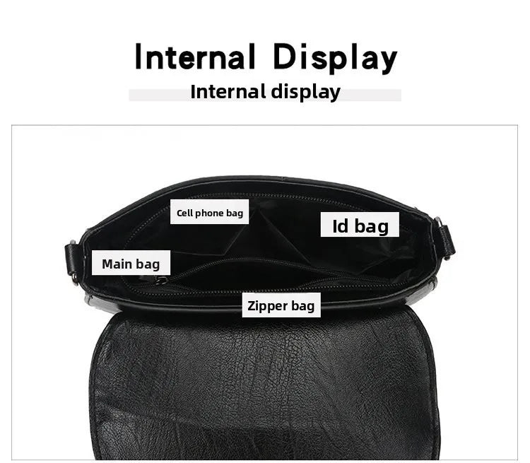 Retro Small Square Crossbody Purse Soft PU Leather Adjustable Strap Daily Work Travel Flip Cover Handbag Shoulder Bag for Women
