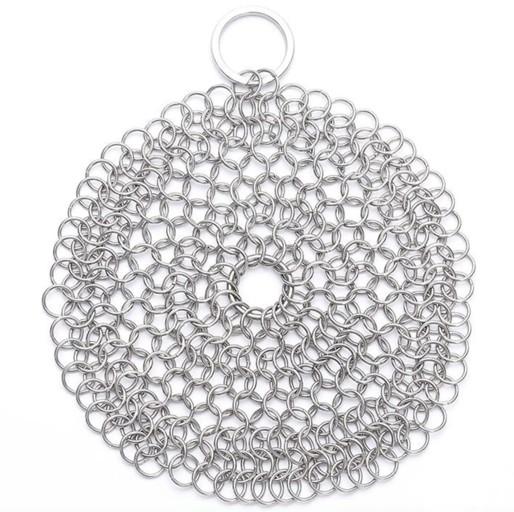 Stainless Steel Chainmail Cast Iron Pot and Pan Cleaner Scrubber
