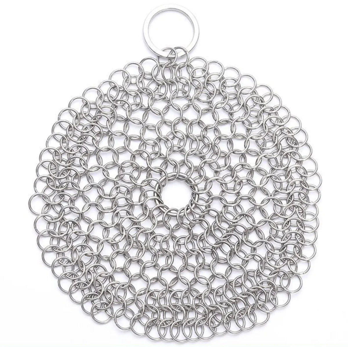 Stainless Steel Chainmail Cast Iron Pot and Pan Cleaner Scrubber