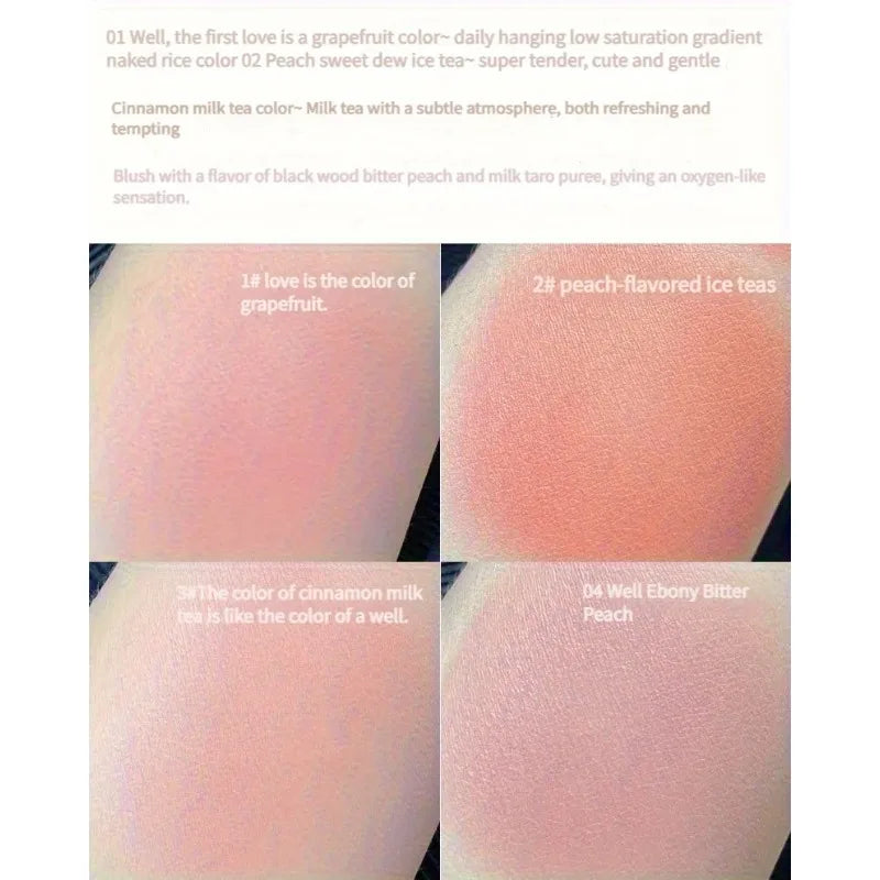 Dual Gradient Blush Highlights Natural Nude Makeup Brightening Cheek Purple Blue Female Niche Brand 2024 New Makeup Cosmetics