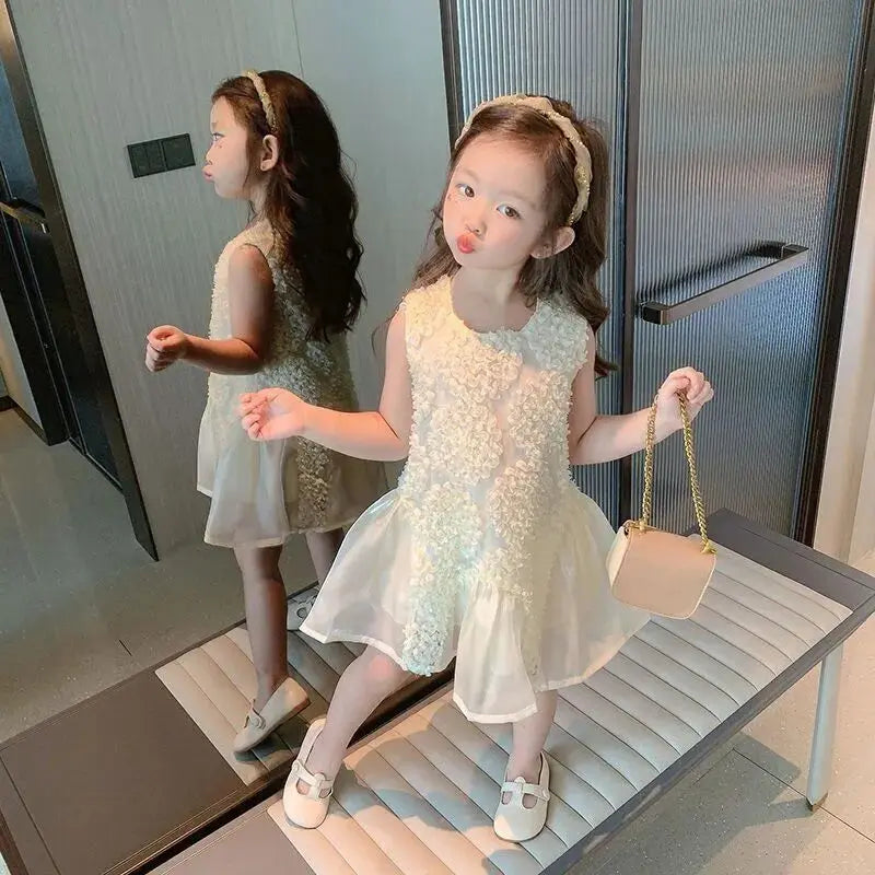 Girls' Sleeveless Princess Tank Dress | Korean Style Summer Dress
