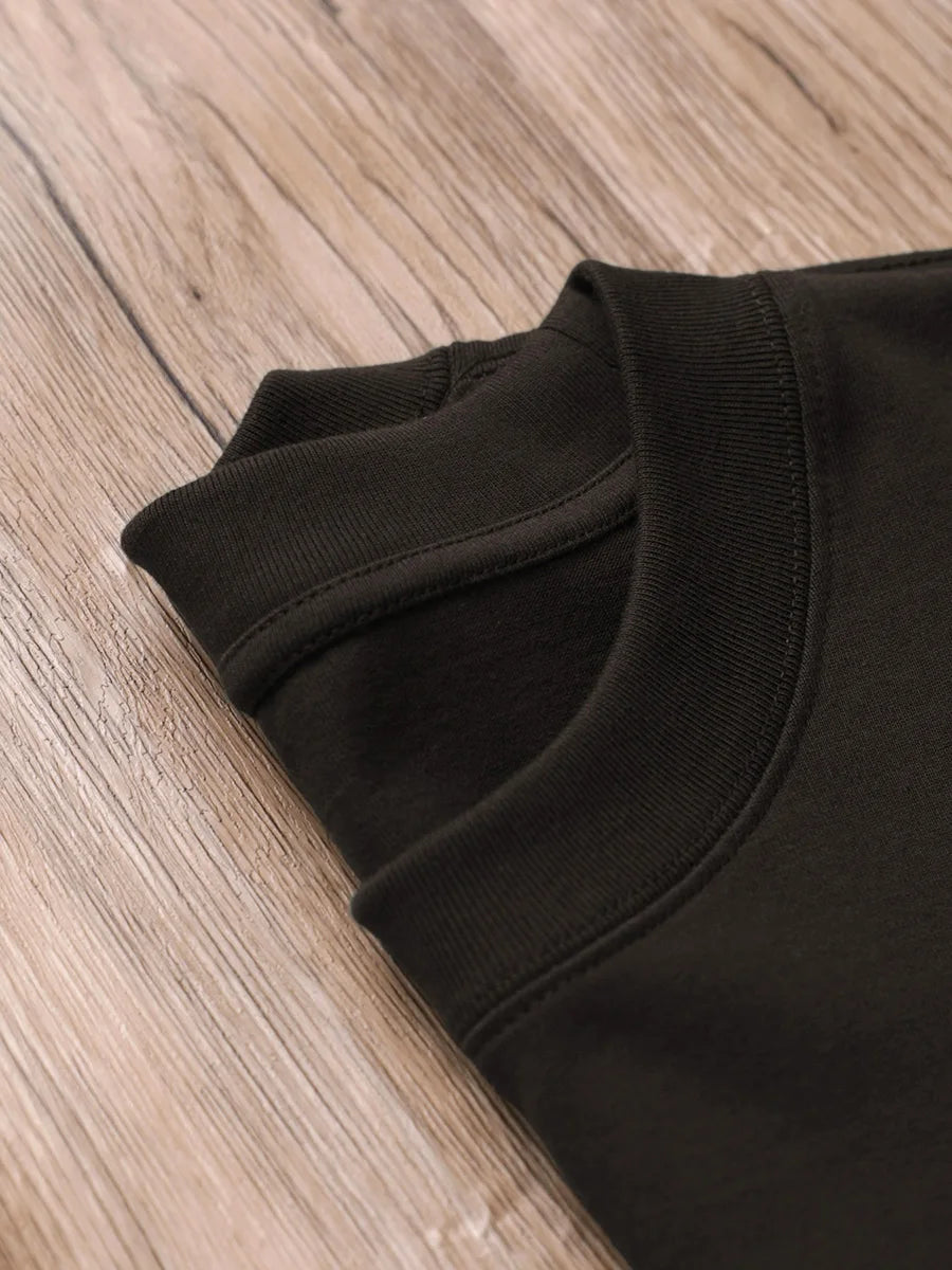 11.29Oz 320Grams Heavy Cotton Weight Oversized Loose Men T-Shirt Solid Color Drop Shoulder Short Sleeve High Quality
